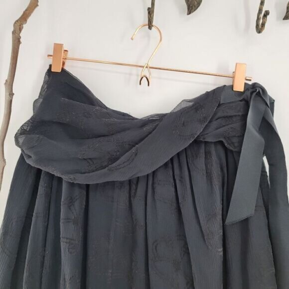 Marc jacobs size 6 layered black silk mini skirt - Picture 4 of 8